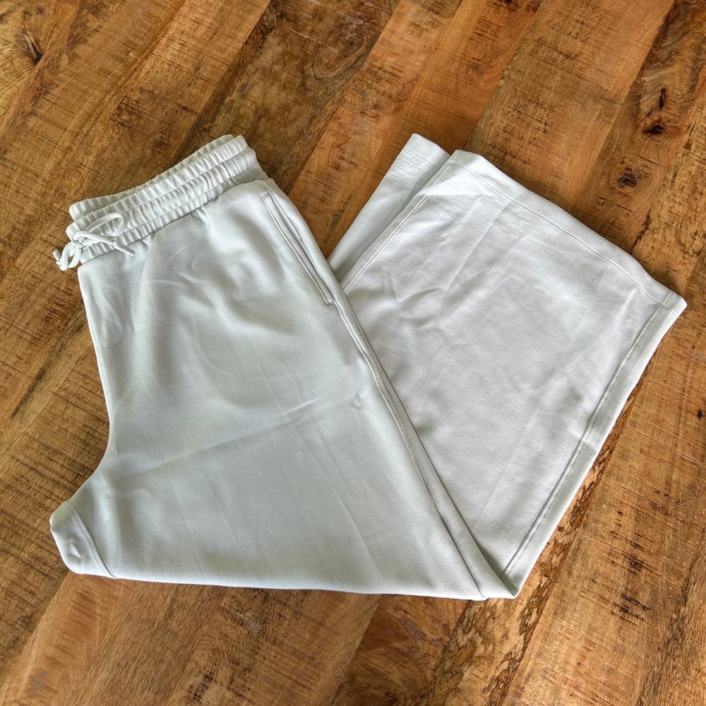 Elie Elie Tahari Mint Green Wide Leg Lounge Pants Drawstring Sweatpants XL